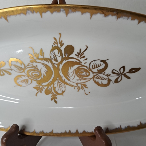 Vintage Birks Handpainted with Gold.Rose. Handmade in France. - Picture 8 of 8